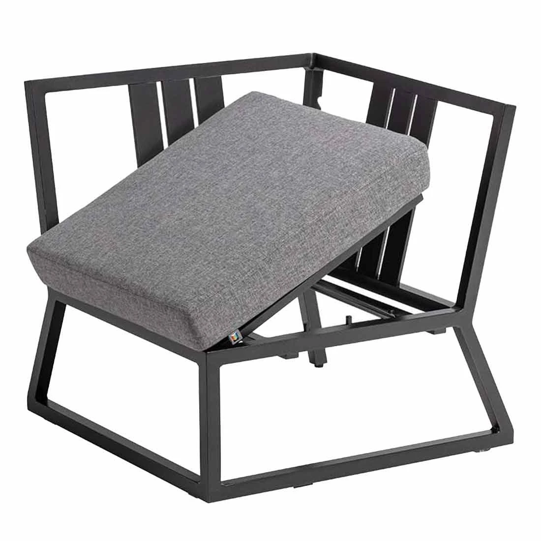 Kettler Ocean Skid Dininglounge 9-tlg. Aluminium/Olefin Anthrazit/Hellgrau 10 Kettler Ocean Skid Dininglounge 9-tlg. Aluminium/Olefin Anthrazit/Hellgrau – Bild 8