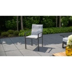 Kettler Ocean Skid Diningsessel Aluminium/Olefin Anthrazit/Hellgrau Meliert -GartenMöbelPro Verkäufe kettler ocean skid diningsessel aluminium olefin 1369382 10