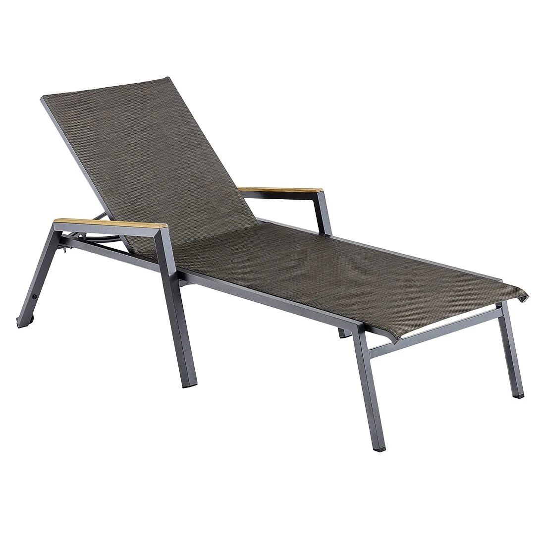 Kettler Ocean Skid Gartenliege Aluminium/Outdoorgewebe Anthrazit/Bronze 4 Kettler Ocean Skid Gartenliege Aluminium/Outdoorgewebe Anthrazit/Bronze – Bild 2