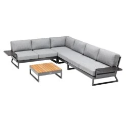 Kettler Ocean Skid Platform Ecklounge 7-tlg. Mit Loungetisch 70x70cm Alu/Olefin Anthrazit/Grau -GartenMöbelPro Verkäufe kettler ocean skid loungecke 7 tlg mit tisch 70x70cm 1395859 1