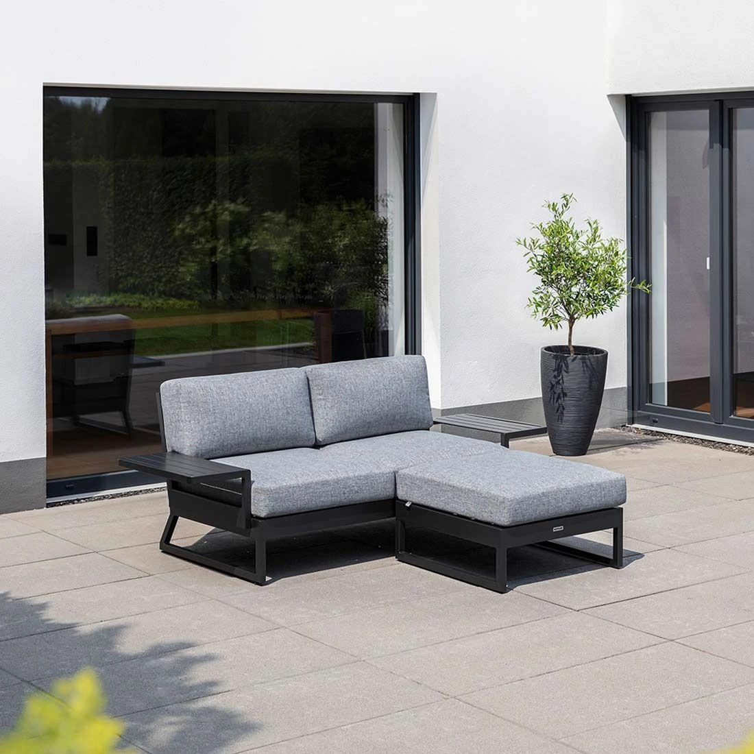Kettler Ocean Skid Platform Gartensofa 4-tlg. Aluminium/Olefin Anthrazit 11 Kettler Ocean Skid Platform Gartensofa 4-tlg. Aluminium/Olefin Anthrazit – Bild 9