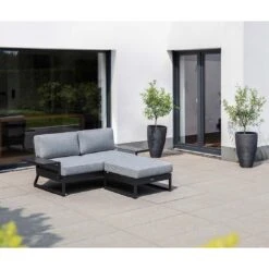 Kettler Ocean Skid Platform Gartensofa Aluminium/Olefin Anthrazit/Grau Meliert -GartenMöbelPro Verkäufe kettler ocean skid platform 2 sitzer lounge alu olefin 1368931 11