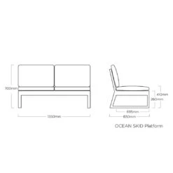Kettler Ocean Skid Platform 2-Sitzersofa Aluminium/Agora Anthrazit Matt/Brisa -GartenMöbelPro Verkäufe kettler ocean skid platform 2 sitzersofa aluminium acryl 1438330 9