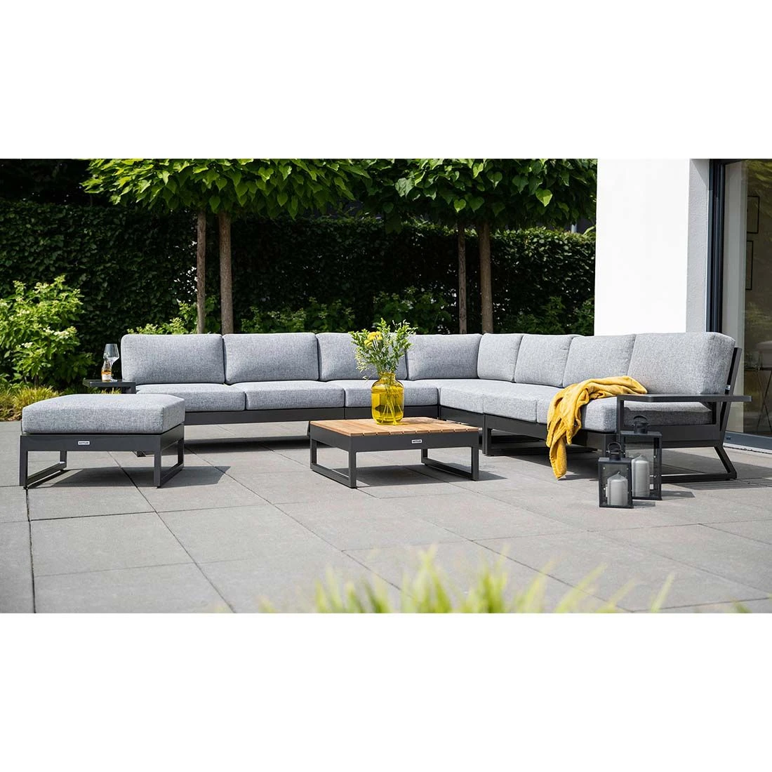 Kettler Ocean Skid Platform Loungehocker Aluminium/Olefin Anthrazit/Hellgrau Meliert 10 Kettler Ocean Skid Platform Loungehocker Aluminium/Olefin Anthrazit/Hellgrau Meliert – Bild 8