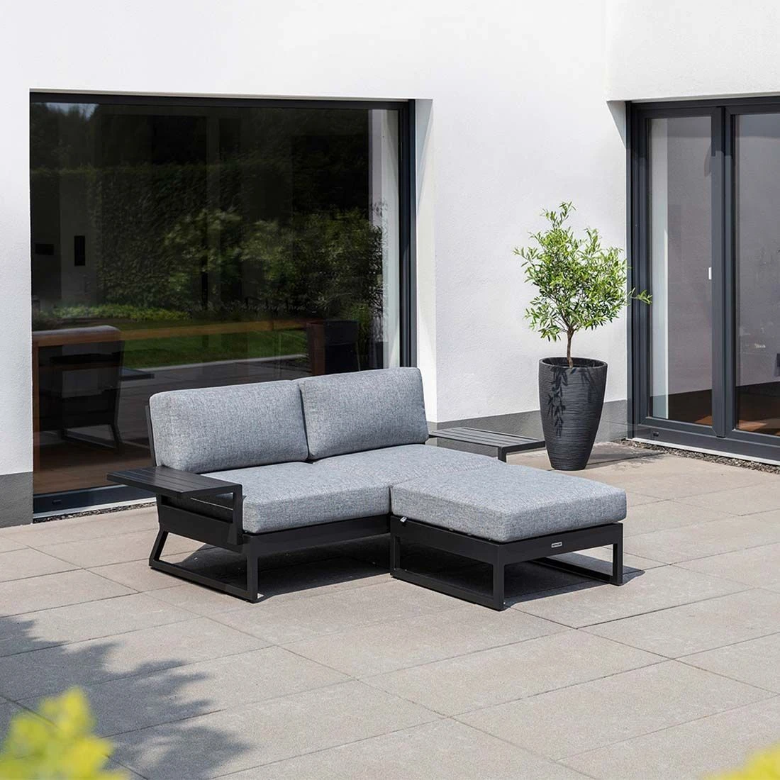 Kettler Ocean Skid Platform Loungehocker Aluminium/Olefin Anthrazit/Hellgrau Meliert 12 Kettler Ocean Skid Platform Loungehocker Aluminium/Olefin Anthrazit/Hellgrau Meliert – Bild 10