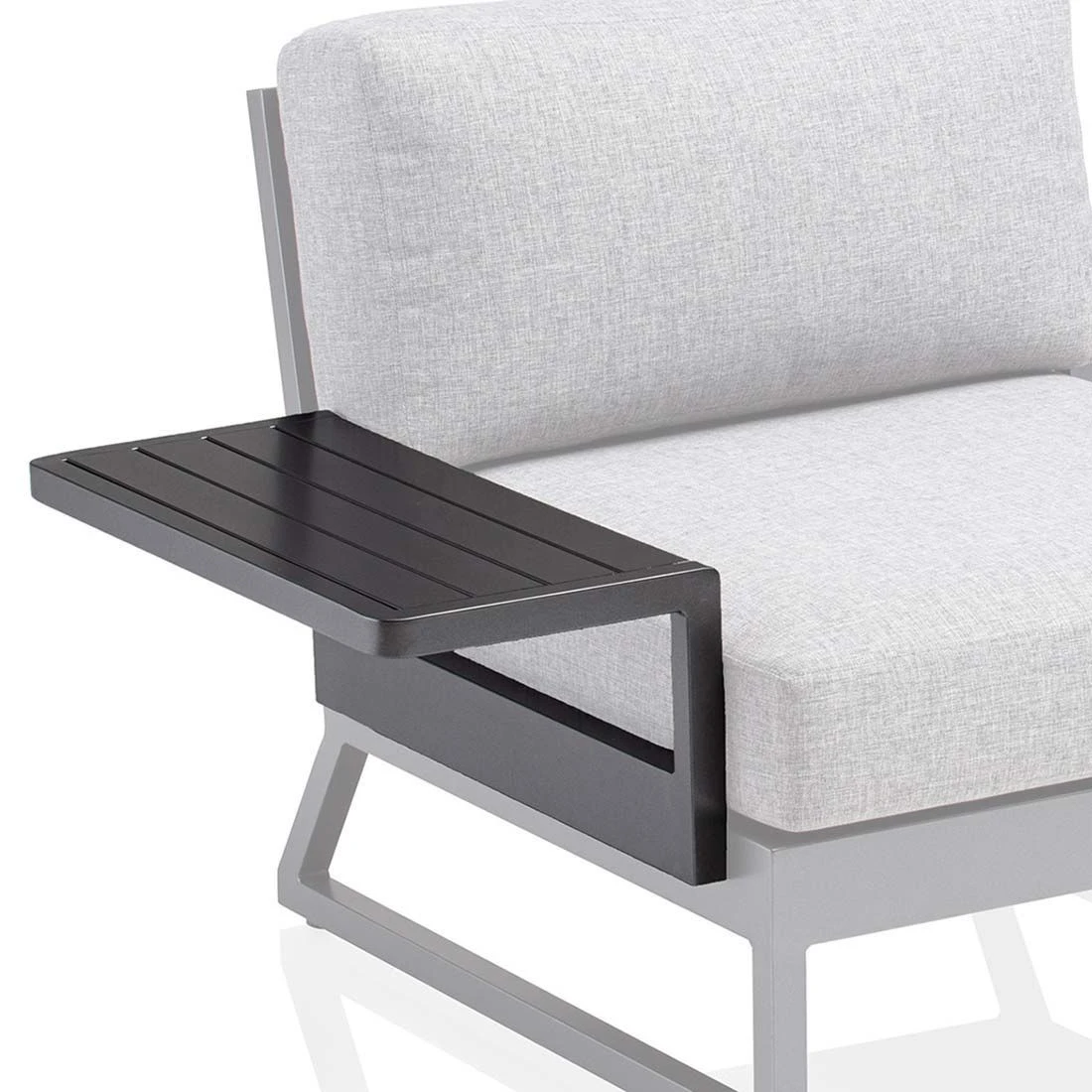 Kettler Ocean Skid Platform Loungeset Aluminium/Olefin Anthrazit/Hellgrau Meliert 7 Kettler Ocean Skid Platform Loungeset Aluminium/Olefin Anthrazit/Hellgrau Meliert – Bild 5