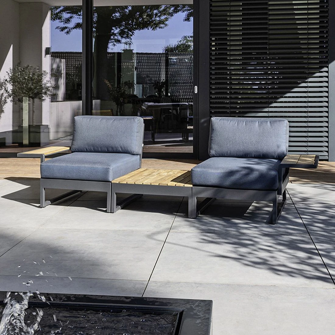 Kettler Ocean Skid Platform Mittelmodul Aluminium/Agora Anthrazit Matt/Brisa 4 Kettler Ocean Skid Platform Mittelmodul Aluminium/Agora Anthrazit Matt/Brisa – Bild 2