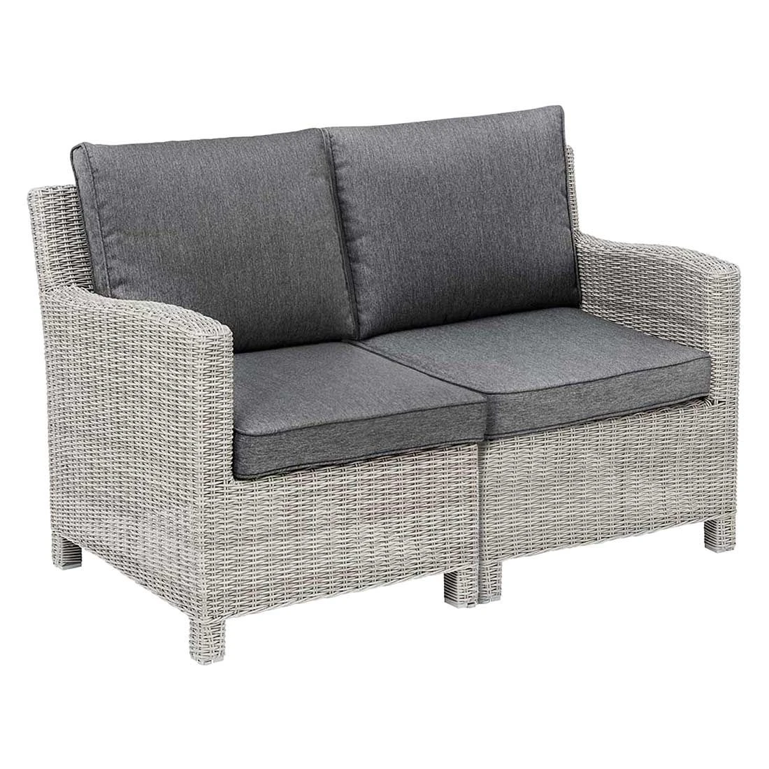 Kettler Palma Modular Gartensofa Geflecht White Wash/Anthrazit 3 Kettler Palma Modular Gartensofa Geflecht White Wash/Anthrazit