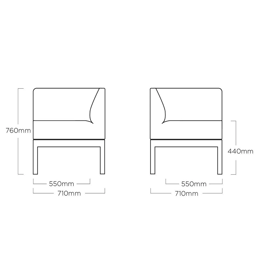 Kettler Pure City-Line Eck-/Endmodul Aluminium/Sunbrella Anthrazit/Sooty 9 Kettler Pure City-Line Eck-/Endmodul Aluminium/Sunbrella Anthrazit/Sooty – Bild 7