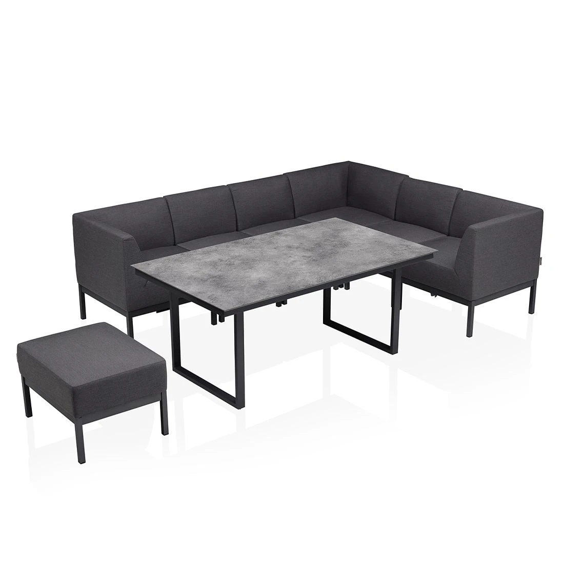 Kettler Pure City-Line Eck-/Endmodul Aluminium/Sunbrella Anthrazit/Sooty 11 Kettler Pure City-Line Eck-/Endmodul Aluminium/Sunbrella Anthrazit/Sooty – Bild 9