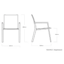 Kettler Rasmus Stapelsessel Aluminium/Outdoorgewebe Silber/Hellgrau -GartenMöbelPro Verkäufe kettler rasmus stapelsessel aluminium outdoorgewebe silber hellgrau 1287399 8