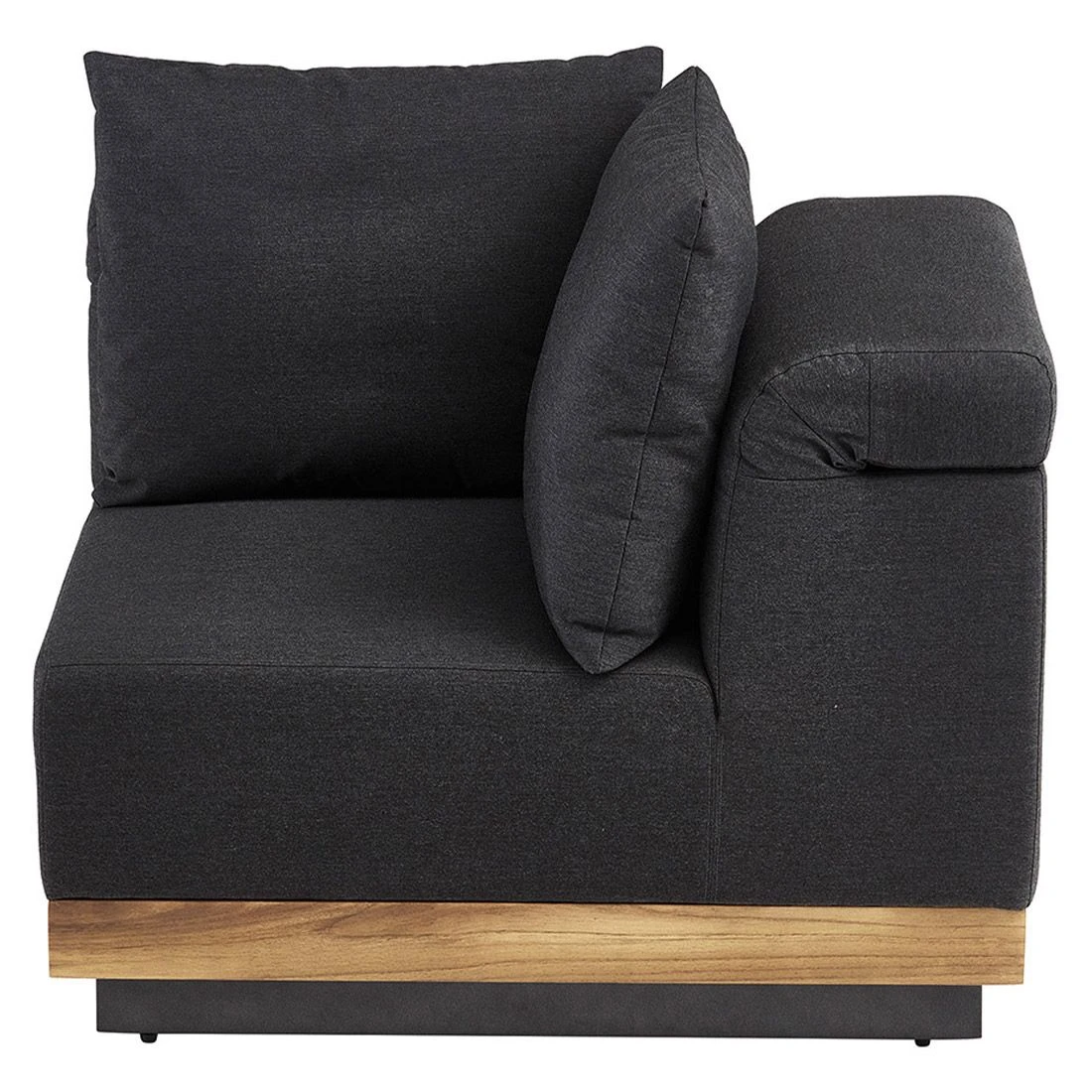 Kettler Royal Platform Eck-/Endmodul Aluminium/Teak/Sunbrella Anthrazit/Sooty 5 Kettler Royal Platform Eck-/Endmodul Aluminium/Teak/Sunbrella Anthrazit/Sooty – Bild 3