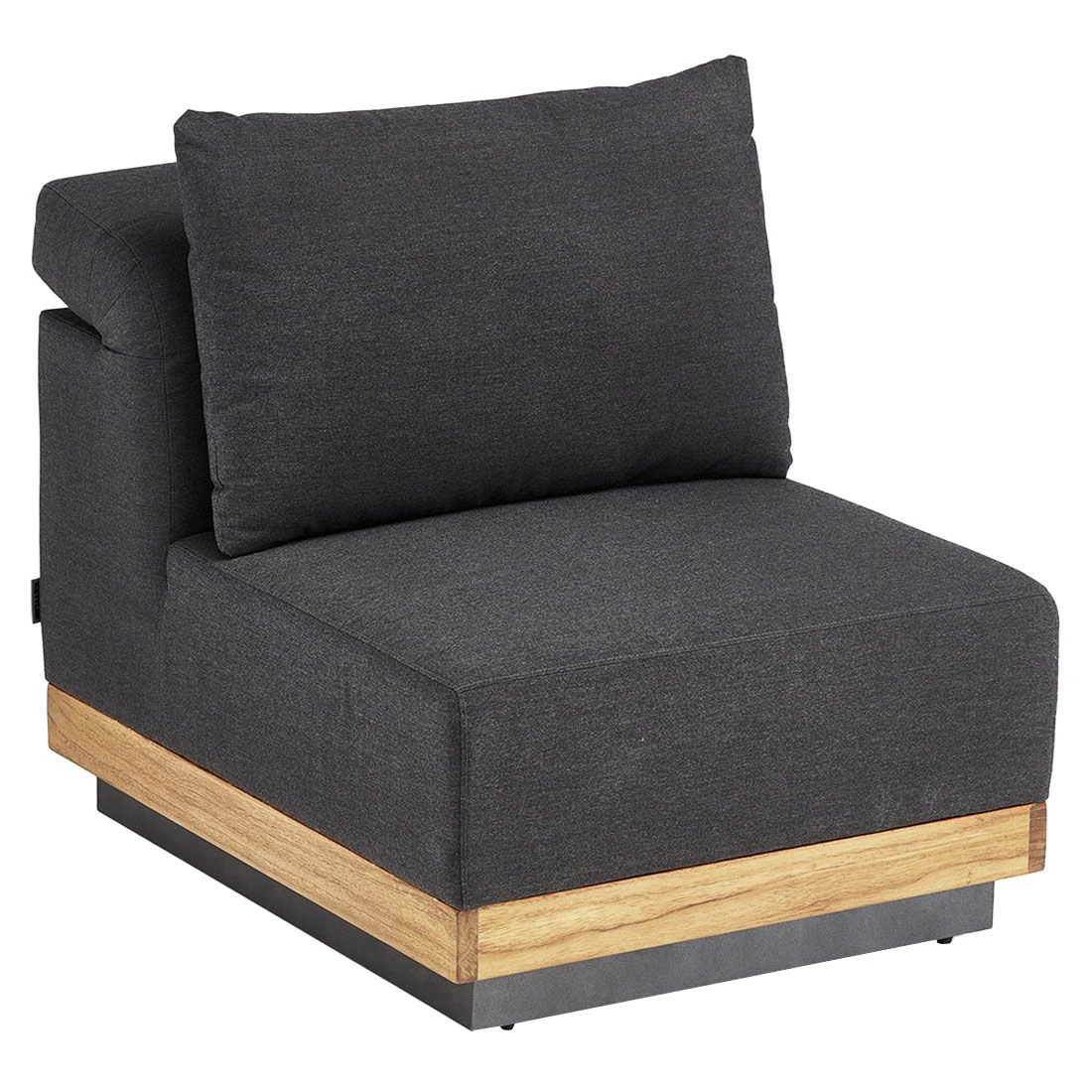 Kettler Royal Platform Mittelmodul Aluminium/Teak/Sunbrella Anthrazit/Sooty 4 Kettler Royal Platform Mittelmodul Aluminium/Teak/Sunbrella Anthrazit/Sooty – Bild 2