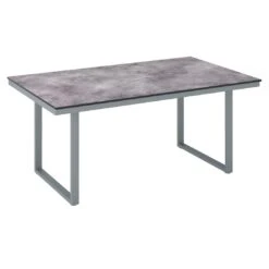 Kettler Skate Gartentisch 160x95cm Aluminium/HPL Silber/Anthrazit