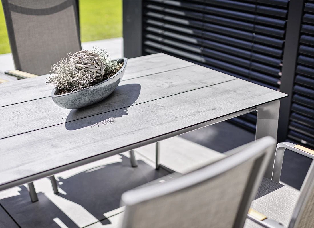 Kettler Gartentisch-Platte 95x95 Cm HPL Grau Mit Fräsung 5 Kettler Gartentisch-Platte 95x95 Cm HPL Grau Mit Fräsung – Bild 3