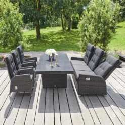 LC Garden Barcelona Gartensofa Komfort Geflecht Grau Mix/Schwarz -GartenMöbelPro Verkäufe l c wholesaler barcelona 3 sitzersofa dining geflecht grey mix anthrazit 1094085 7