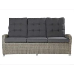 LC Garden Bilbao Gartensofa Geflecht Inkl. Kissen Grau -GartenMöbelPro Verkäufe l c wholesaler bilbao 3 sitzersofa alu geflecht inkl kissen stone grey 1093249 2