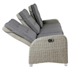 LC Garden Bilbao Gartensofa Geflecht Inkl. Kissen Grau -GartenMöbelPro Verkäufe l c wholesaler bilbao 3 sitzersofa alu geflecht inkl kissen stone grey 1093249 3