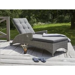LC Garden Bilbao Gartenliege Geflecht Inkl. Kissen Grau 7 LC Garden Bilbao Gartenliege Geflecht Inkl. Kissen Grau -GartenMöbelPro Verkäufe l c wholesaler bilbao rollliege alu geflecht inkl kissen stone grey 1093260 2