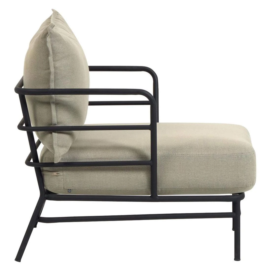 La Forma Mareluz Loungesessel Stahl/Polyester Schwarz/Beige 6 La Forma Mareluz Loungesessel Stahl/Polyester Schwarz/Beige – Bild 4