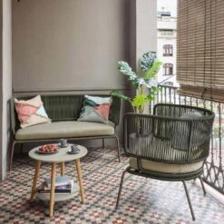 La Forma Nadin Loungesessel Stahl/Rope/Polyester Dunkelgrün/Beige -GartenMöbelPro Verkäufe la forma nadin loungesessel stahl rope polyester dunkelgrun beige 1322269 10