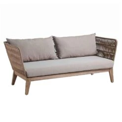 La Forma Belleny Gartensofa Eukalyptus/Rope Inklusive Kissen Beige -GartenMöbelPro Verkäufe laforma bellano 3 sitzer sofa 176x70x80cm eukalyptus rope beige 1074571 2