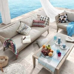 La Forma Belleny Gartensofa Eukalyptus/Rope Inklusive Kissen Beige -GartenMöbelPro Verkäufe laforma bellano 3 sitzer sofa 176x70x80cm eukalyptus rope beige 1074571 5