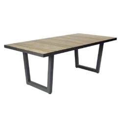 LC Garden Bailado Gartentisch 200x100cm Aluminium/Keramik Anthrazit/Holzoptik-Braun