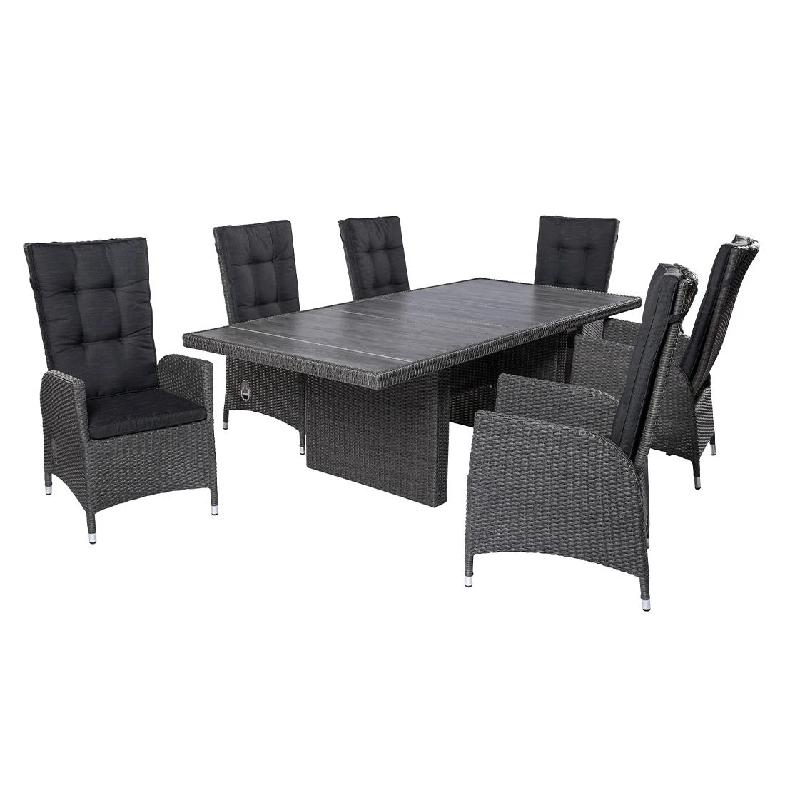 LC Garden Barcelona Gartensessel Aluminium/Geflecht Grau-Mix 10 LC Garden Barcelona Gartensessel Aluminium/Geflecht Grau-Mix – Bild 8