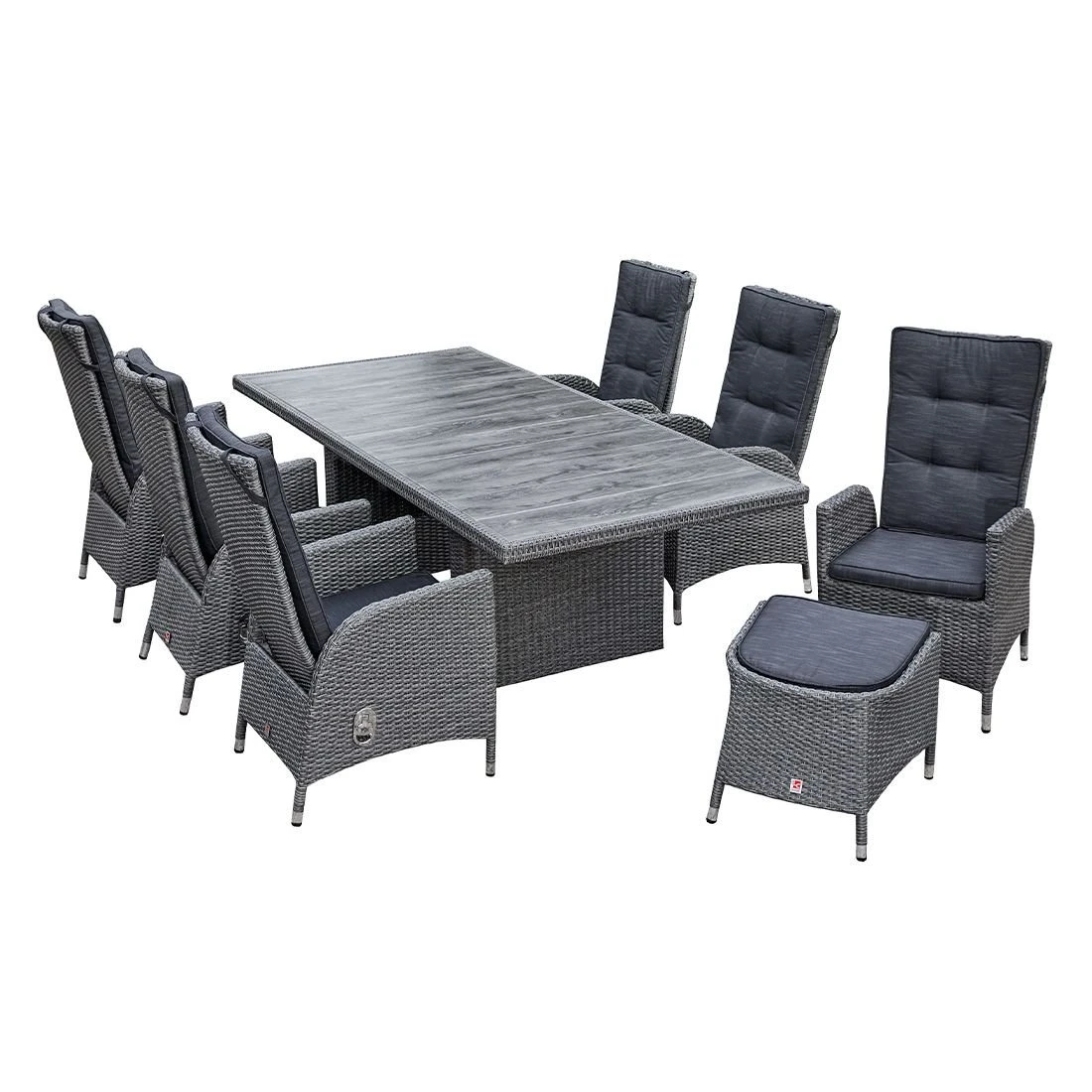 LC Garden Barcelona Gartensessel Aluminium/Geflecht Grau-Mix 11 LC Garden Barcelona Gartensessel Aluminium/Geflecht Grau-Mix – Bild 9