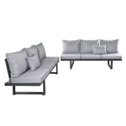 LC Garden Bondino Loungeset 2-tlg. Aluminium/Polyester Anthrazit/Grau -GartenMöbelPro Verkäufe lc garden bondino gartensofa set 2 tlg aluminium polyester 1485487 2