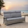 LC Garden Keramo Teak Gartensofa Inkl. Kissen Aluminium/Geflecht Naturgrau -GartenMöbelPro Verkäufe lc garden keramo 3 sitzersofa inkl kissen alu geflecht teak 1345633 1