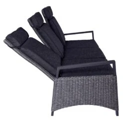 LC Garden Keramo Gartensofa Inkl. Kissen Aluminium/Geflecht Anthrazit/Grau Mix -GartenMöbelPro Verkäufe lc garden keramo 3 sitzersofa inkl kissen aluminium geflecht 1345578 3