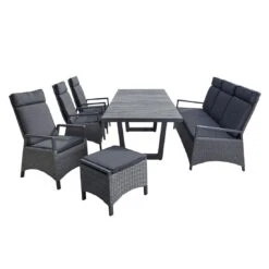 LC Garden Keramo Gartensofa Inkl. Kissen Aluminium/Geflecht Anthrazit/Grau Mix -GartenMöbelPro Verkäufe lc garden keramo 3 sitzersofa inkl kissen aluminium geflecht 1345578 6