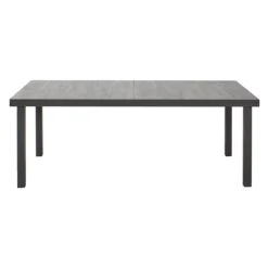 LC Garden Keramo Gartentisch 200x100cm Aluminium/Keramik Anthrazit/Holzoptik Dunkelgrau