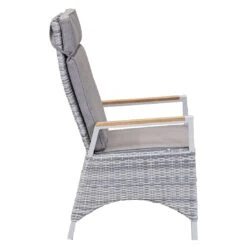 LC Garden Keramo Dining Verstellsessel Aluminium/Geflecht Off White/Cold White -GartenMöbelPro Verkäufe lc garden keramo loungesessel aluminium geflecht teak armlehnen 1434337 3