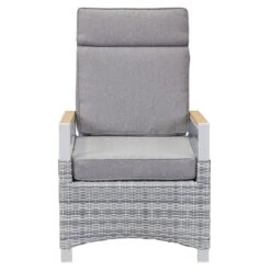 LC Garden Keramo Loungesessel Aluminium/Geflecht/Teak-Armlehnen Off White/Weiß-Mix -GartenMöbelPro Verkäufe lc garden keramo loungesessel aluminium geflecht teak armlehnen 1434392 2