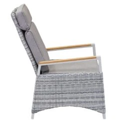 LC Garden Keramo Loungesessel Aluminium/Geflecht/Teak-Armlehnen Off White/Weiß-Mix -GartenMöbelPro Verkäufe lc garden keramo loungesessel aluminium geflecht teak armlehnen 1434392 3