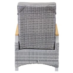 LC Garden Keramo Loungesessel Aluminium/Geflecht/Teak-Armlehnen Off White/Weiß-Mix -GartenMöbelPro Verkäufe lc garden keramo loungesessel aluminium geflecht teak armlehnen 1434392 4