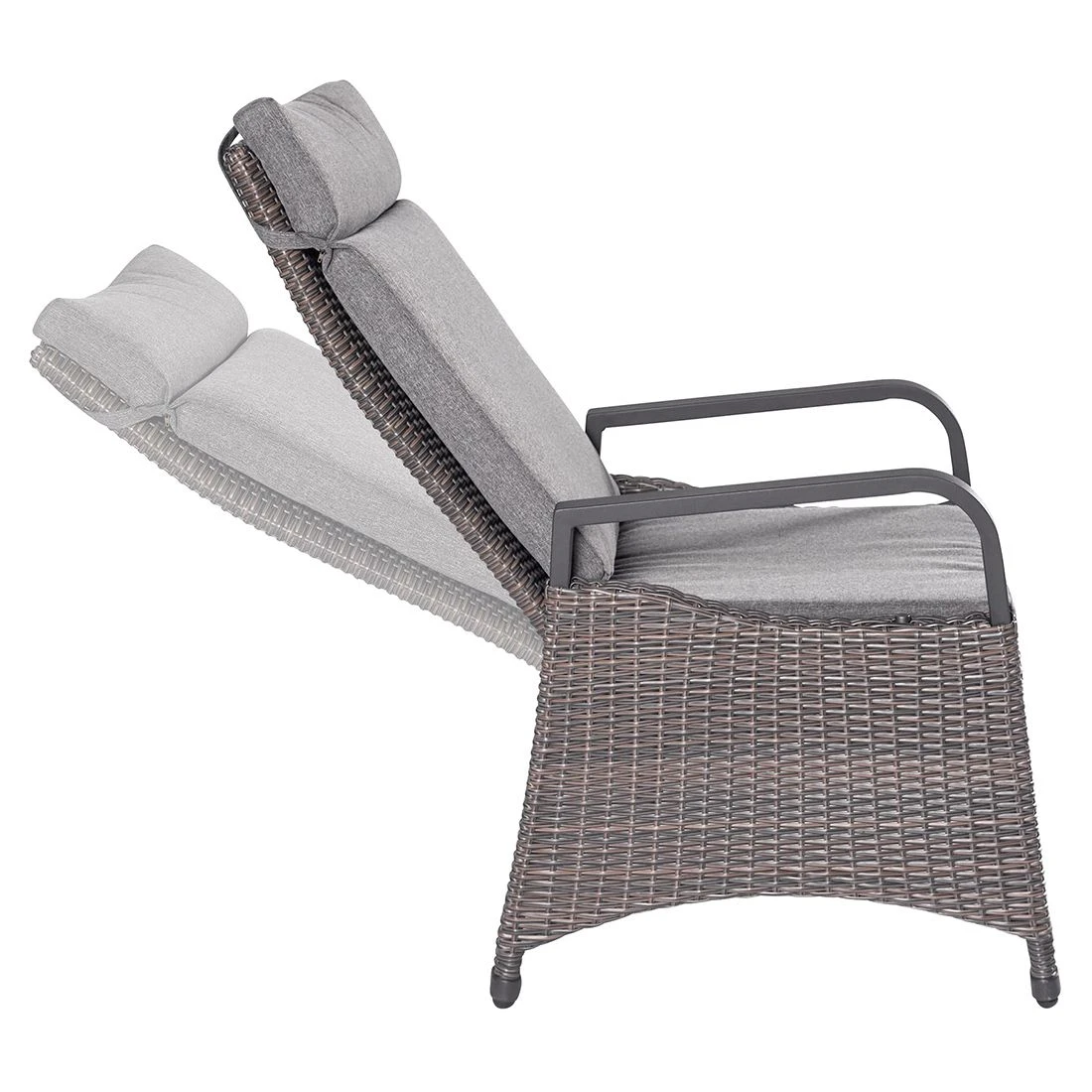 LC Garden Komido Gartenmöbel-Set 8-tlg. Tisch 200/260x100cm Anthrazit/Omega Braun 5 LC Garden Komido Gartenmöbel-Set 8-tlg. Tisch 200/260x100cm Anthrazit/Omega Braun – Bild 3