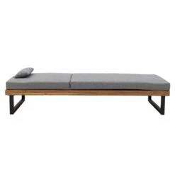 LC Garden Riviona Gartenliege Teak/Polster Natur/Grau -GartenMöbelPro Verkäufe lc garden riviano gartenliege teak polster 1435547 3