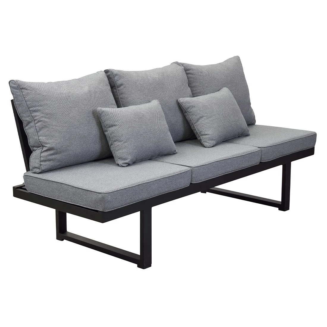 LC Garden Sondrino Gartensofa Aluminium/Polyester Schwarz/Grau 3 LC Garden Sondrino Gartensofa Aluminium/Polyester Schwarz/Grau