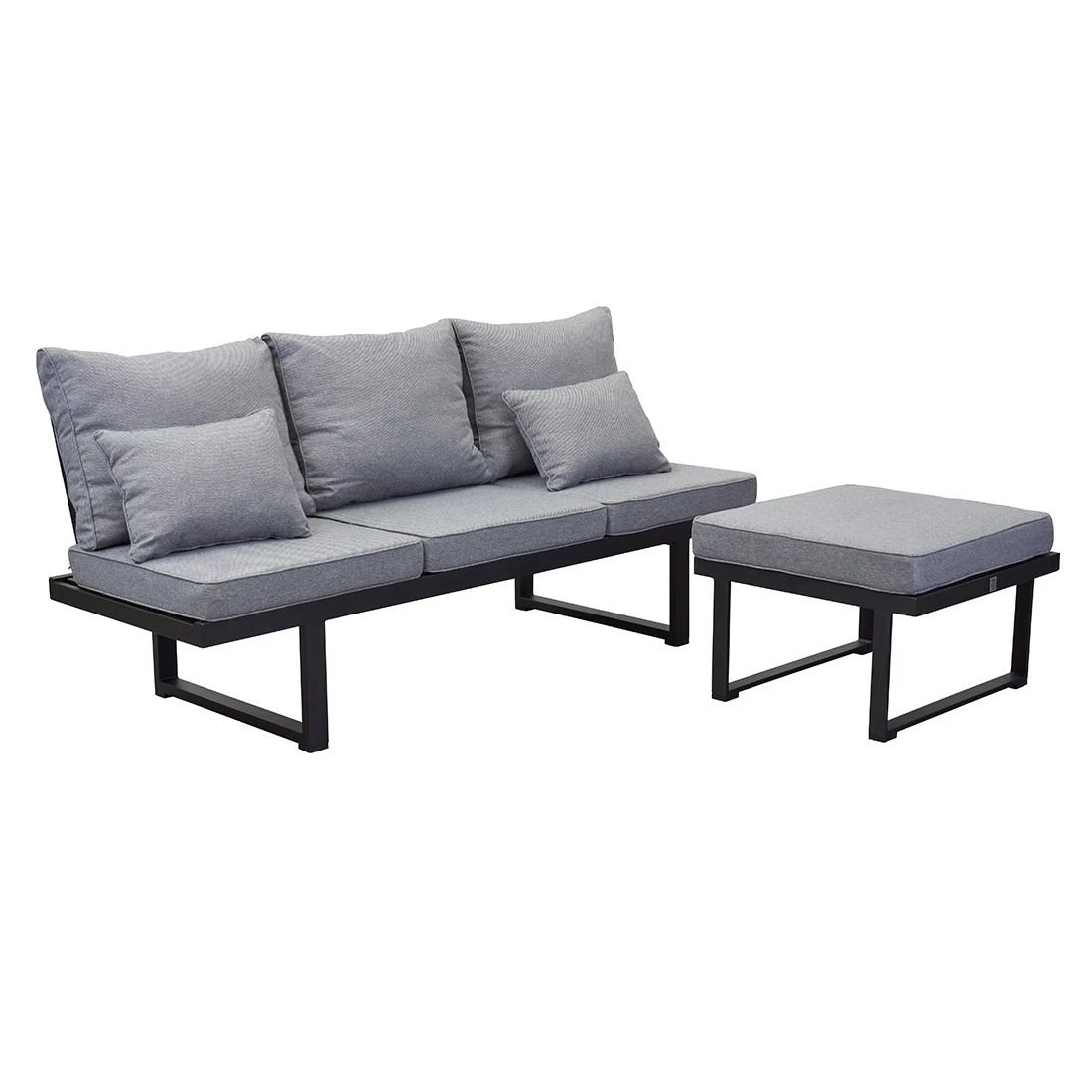 LC Garden Sondrino Gartensofa Aluminium/Polyester Schwarz/Grau 12 LC Garden Sondrino Gartensofa Aluminium/Polyester Schwarz/Grau – Bild 10