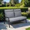 LC Garden Sondrino Gartensofa Aluminium/Textilene Schwarz Matt/Silber -GartenMöbelPro Verkäufe lc garden sondrino bank 2 sitzer aluminium textilene 1433545 1