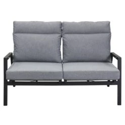 LC Garden Sondrino Gartensofa Aluminium/Textilene Schwarz Matt/Silber -GartenMöbelPro Verkäufe lc garden sondrino bank 2 sitzer aluminium textilene 1433545 3