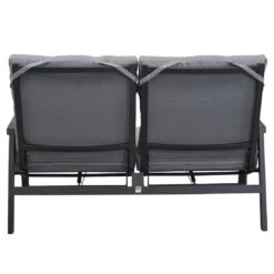 LC Garden Sondrino Gartensofa Aluminium/Textilene Schwarz Matt/Silber -GartenMöbelPro Verkäufe lc garden sondrino bank 2 sitzer aluminium textilene 1433545 5