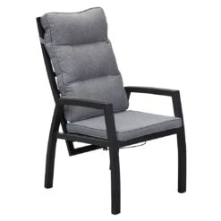 LC Garden Sondrino Gartenstuhl Aluminium/Polyester Schwarz Matt/Grau