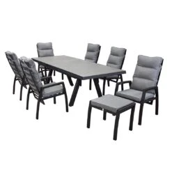 LC Garden Sondrino Gartenhocker Aluminium/Polyester Schwarz Matt/Grau -GartenMöbelPro Verkäufe lc garden sondrino hocker aluminium polyester 1433017 2