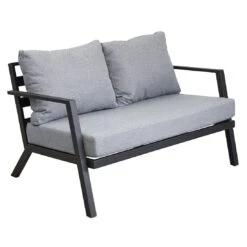 LC Garden Sondrino Loungeset 4-tlg. Mit Tisch 100x60 Cm Schwarz Matt/Beton -GartenMöbelPro Verkäufe lc garden sondrino loungeset 4 tlg mit tisch 100x60 cm 1433600 4