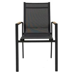 LC Garden Unicamo Stapelstuhl Aluminium/Textilene/Teak Anthrazit/Natur -GartenMöbelPro Verkäufe lc garden unicamo stapelstuhl aluminium textilene teak 1433303 2